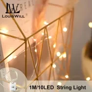 LouisWill LED Strip Light String Fairy Light Christmas Light Deco-ration Wedding Light Ba-ttery Operated Fairy Lights Holiday Co-pper Wire String Lights Multi-mode Garla-nd Party String Lights Warm Wh