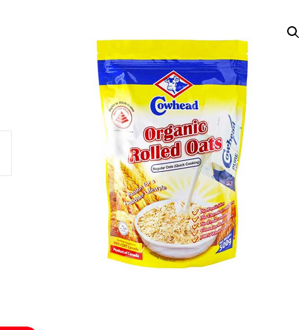 Cowhead Organic Rolled Oats (500g)