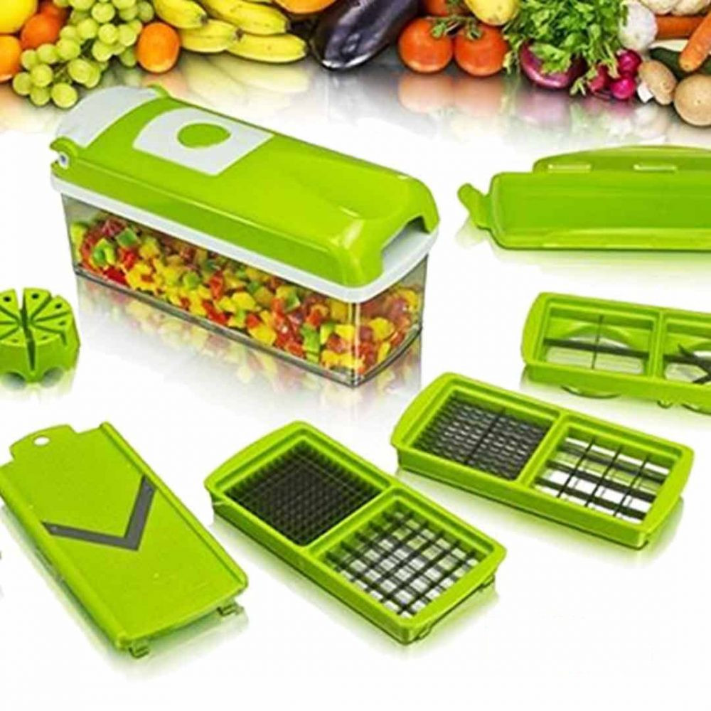 Vegetable Chopper Pro Onion Chopper Dicer Slicer Cutter Manual - Vegetable Spiralizer Mandoline Slicer Food Veggie Kitchen Fruit Chopper Heavy Duty,Nicer Dicer Plus Genius