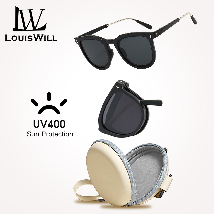 LouisWill Sunglasses For Women Foldable Sun Glasses UV400 Folding Driving Eyewears Men Women Lenses Eyewear Outdoor Travel Sunscreen Sunglasses Women Trendy Sunglasses