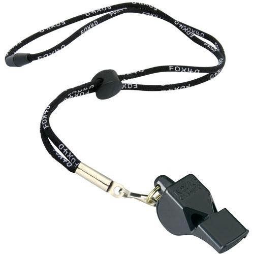 Fox 40 Classic Plastic Sports Referee Whistle - Black