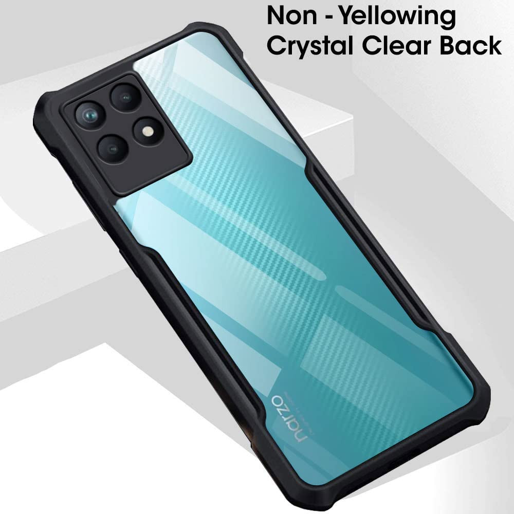 For Realme Narzo 50 Edge-Reinforced Shockproof Cushion Back Clear Hybrid Transparent Hard Cover Casing