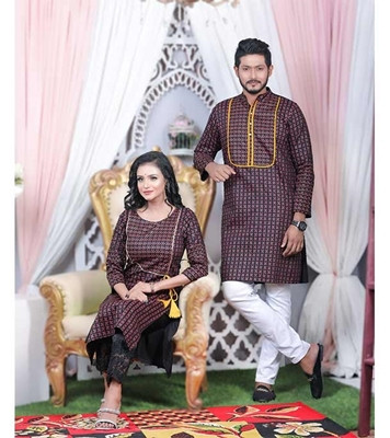 Men's & Women's Couple Panjabi & Kameez Combo