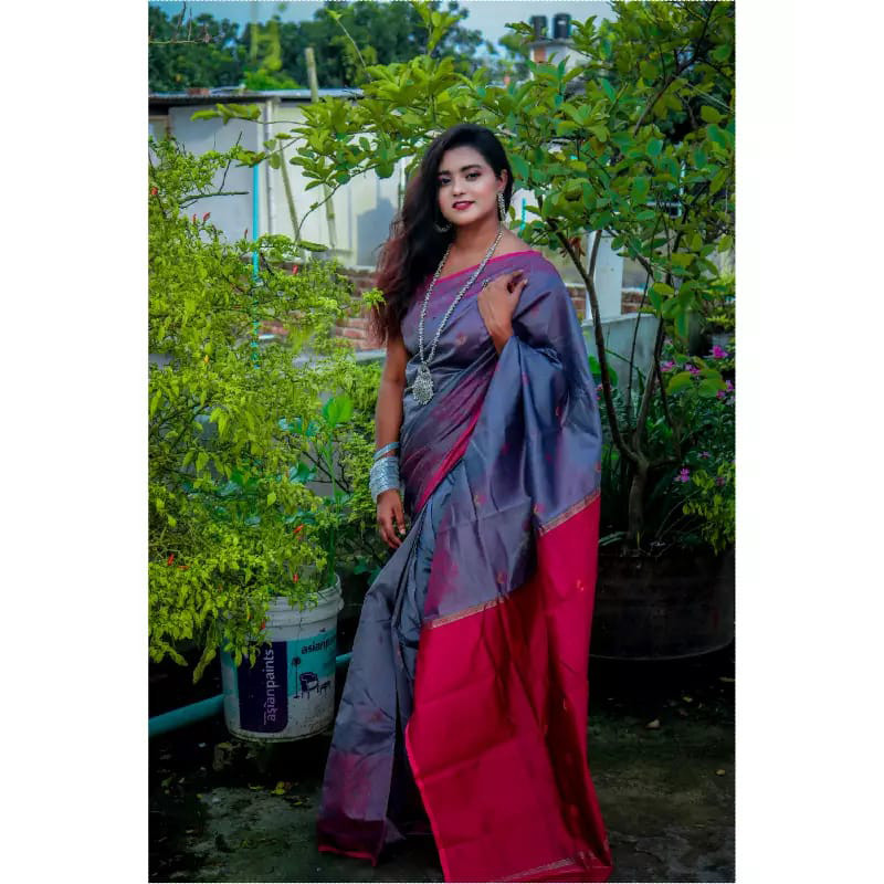 Tangail Half Silk Jamdani Saree for Women