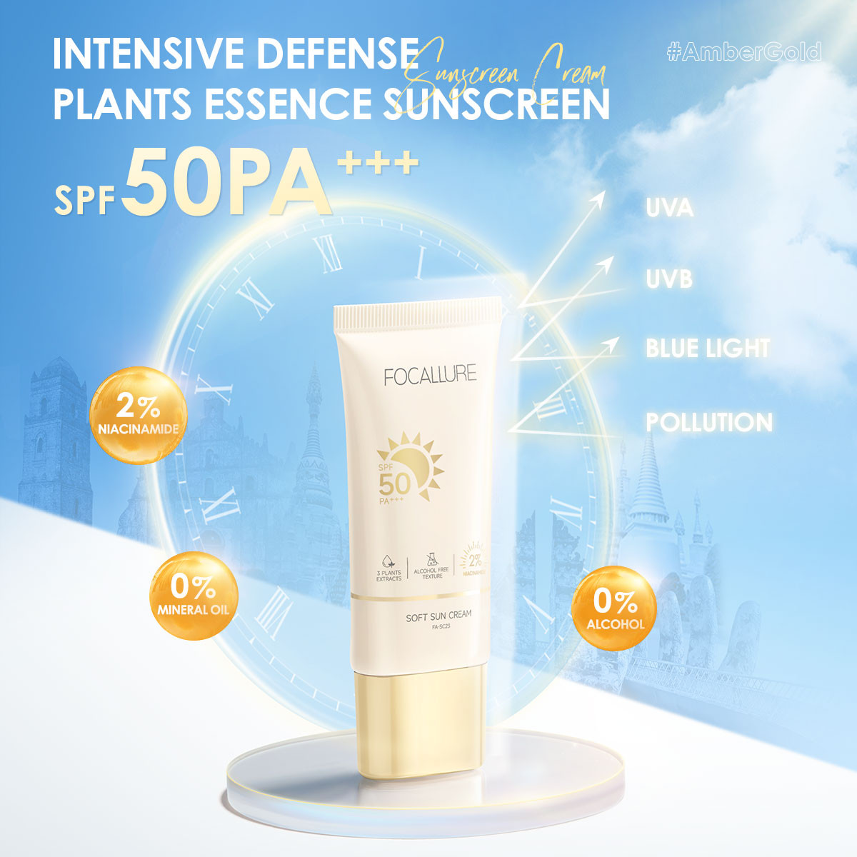 Focallure Soft Sunscreen Gel SPF50 PA+++ 30g