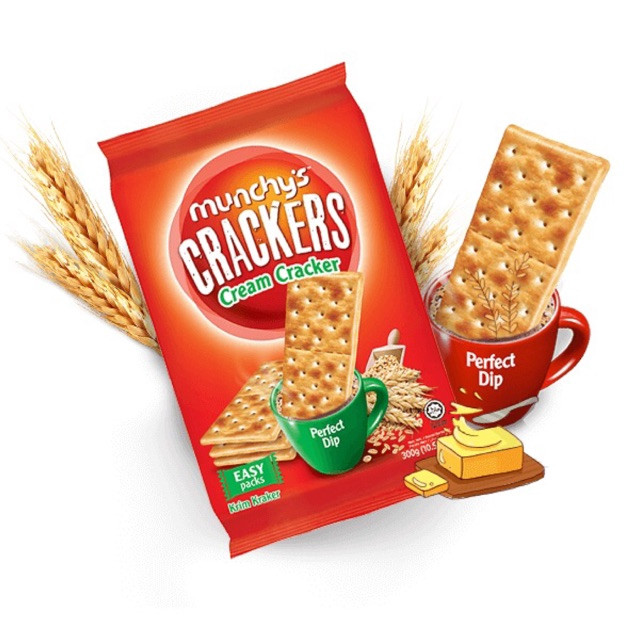 Munchy'S Cream Crackers Biscuits 300Gm Malaysia