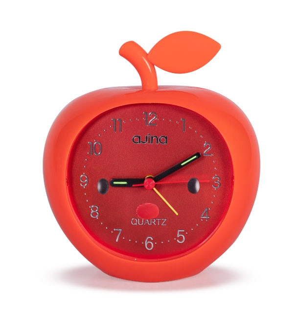 Apple Table Clock Medium Red Brand: Ajina