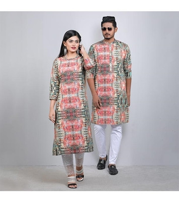 Men's & Women's Couple Panjabi & Kameez Combo