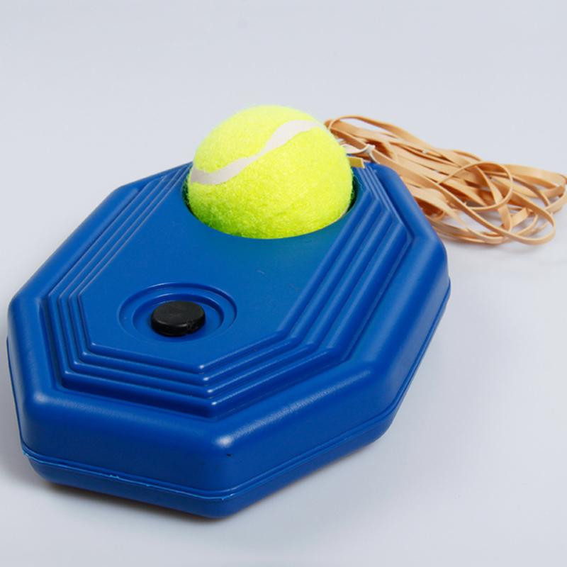 Single Person Practice ennis Ball Back Base rainer Set with Long Rubber Elastic Rope Band