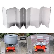 9 Plates Wind Deflectors Foldable Outdoor Camping Gas Stove Wind Shield Screens