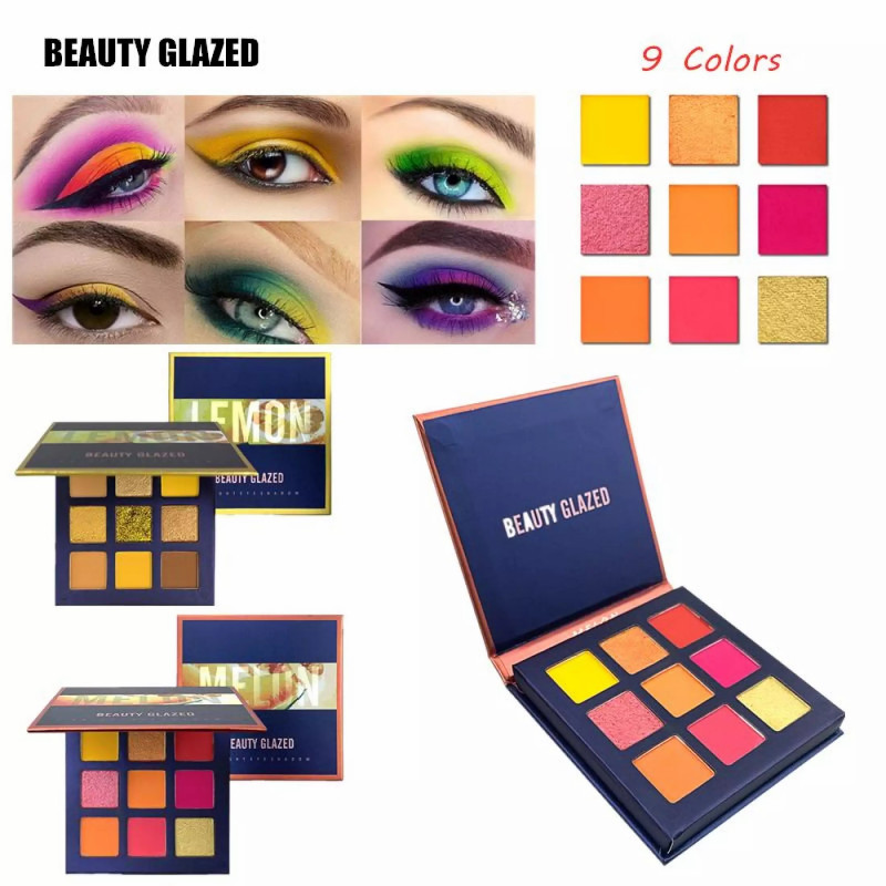 80 Color Eye Shadow Set For WomenBeauty Glazed 9 Colors Neon Eyeshadow Palette