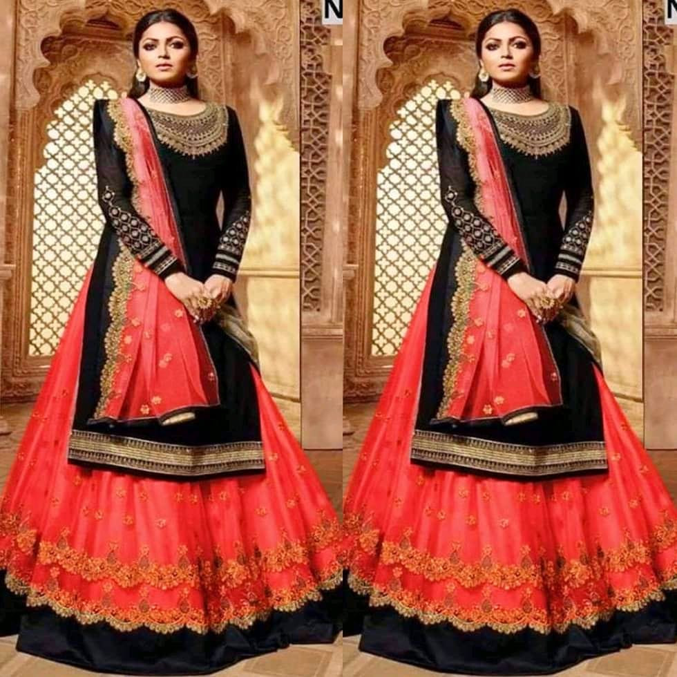 Party Gown-Semi Stiched With Weightless Georgette Heavy Soft Dress Best Quality Embroidery Work Anarkali Gown For Girl And Only Women