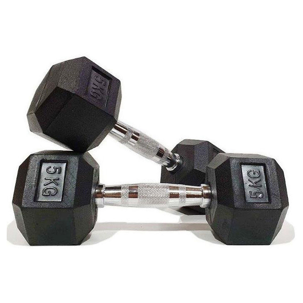 badge5kg hex dumbbells - 1 pair