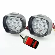 2pcs2V 9W 9Led Motorcycle Waterproof Led External Lights Fog Light Headlight Lamp Spop With SWICH