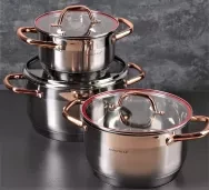 Kaisa Villa 6 Pieces Cookware Set7 Layers bottom