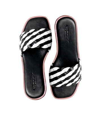 Slick Ladies Full Leather Slip On Sandal