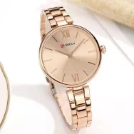 CURREN  New Watches Women Luxury Brand Gold Watch Women Quartz Creative Watch Wood Pattern Dial Fashion Watch