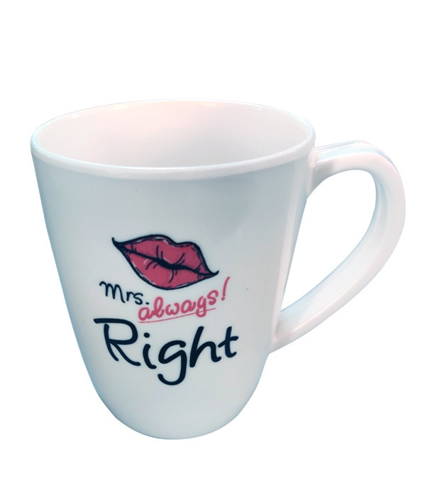 Mrs. Always Right Valentine Mug Without Packet Assorted