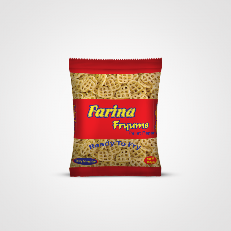 Farina Fryums/Chips 100gm, Love Shape