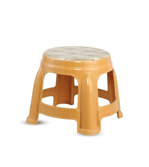 Round Stool Medium (Printed) Sandal Wood Brand: RFL Houseware