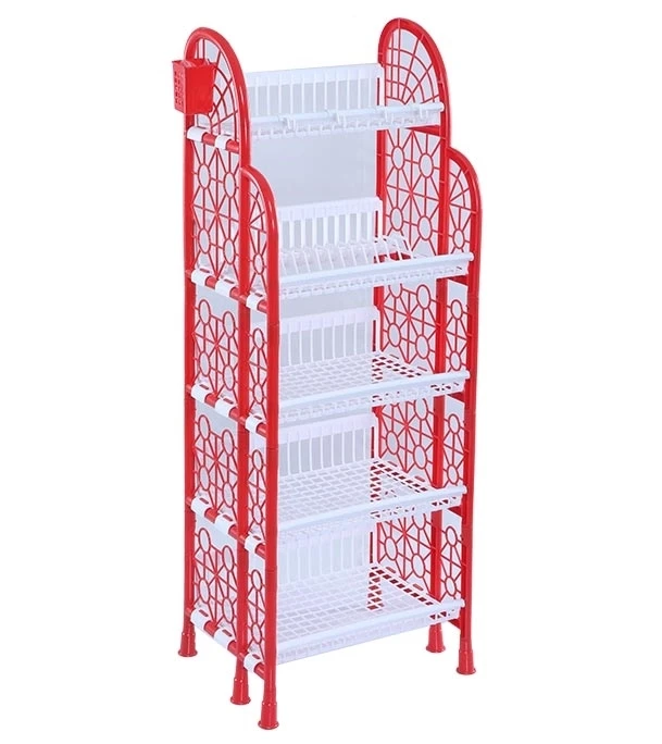 Popular Kitchen Rack 5 Step - Red & White Brand: RFL Rack