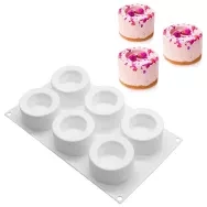 6 Compartments Silicone Pudding Cup Cake Mold French Dessert Mousse Cake Mold