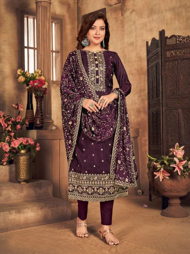 Semi-stitched Pakistani Soft Fabrics Heavy Embroidery Design Party Wear Shalwar Kameez For Women