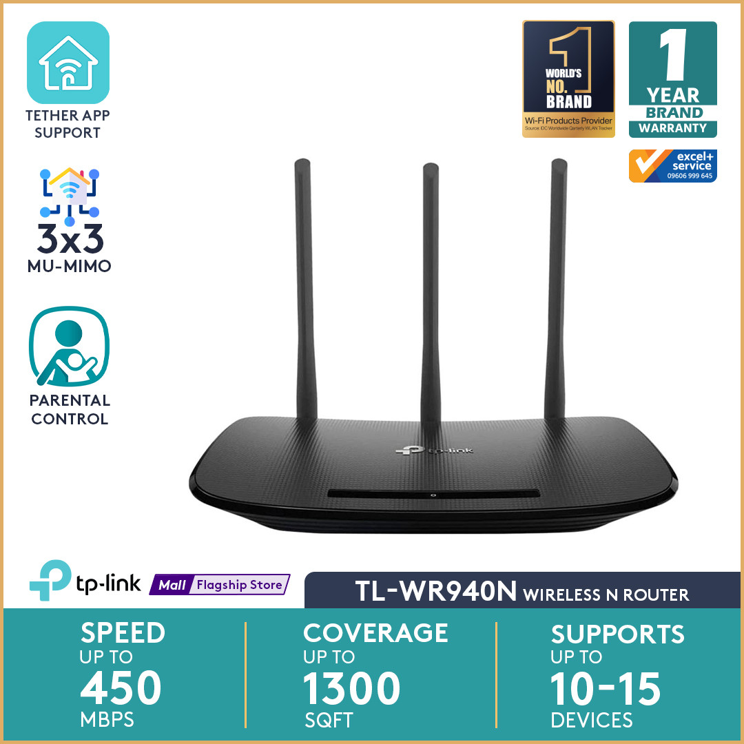 TP-Link TL-WR940N 450Mbps Wireless N Router