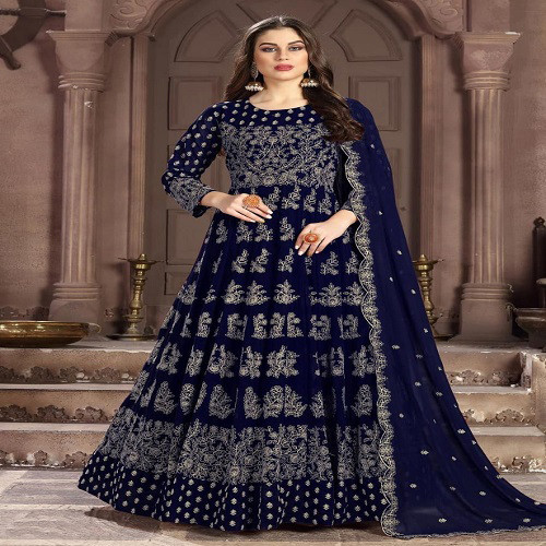 Georgette Embroidery Stylish Long Gown