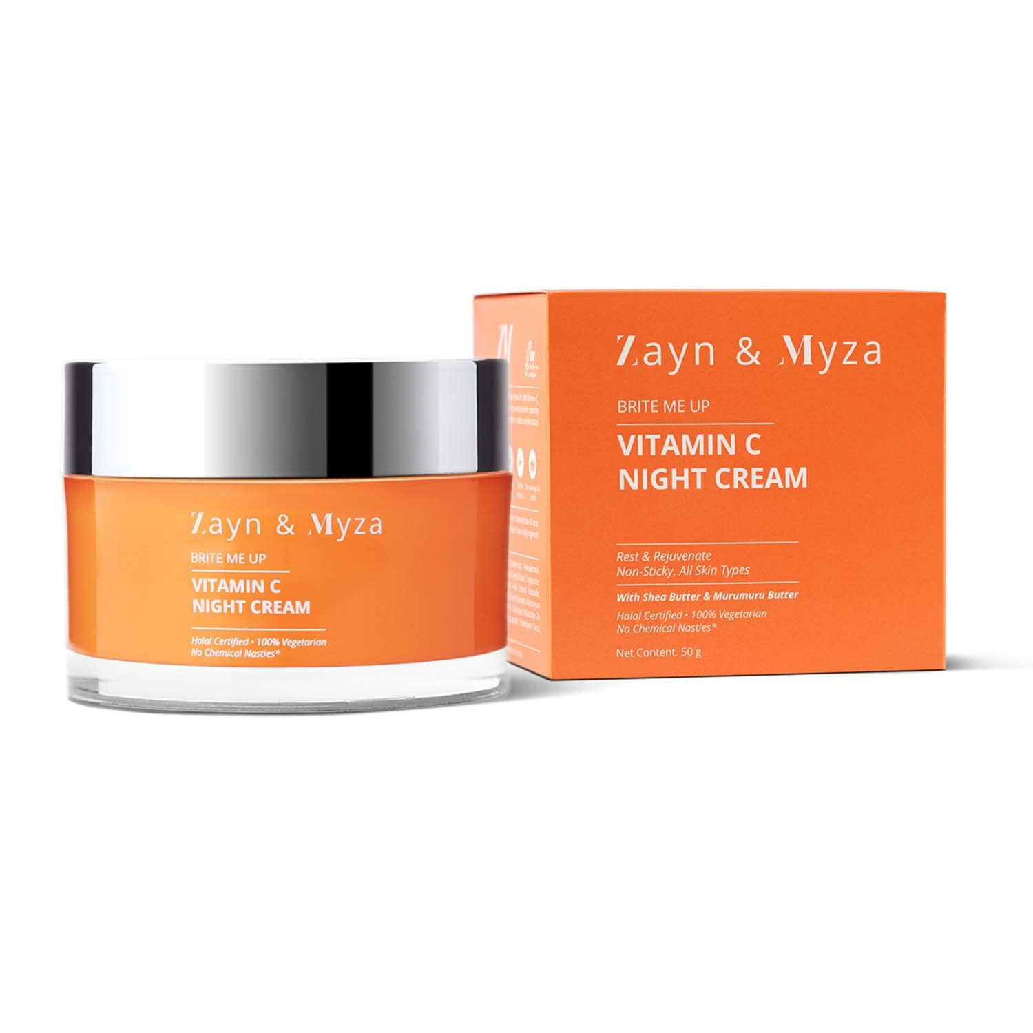 ZM Vitamin C NIght Cream, Brightens Skin, All Skin Types, 50g