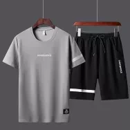 High Quality Combo Grey T-shirt & Black 2 Quarter Pants For Man