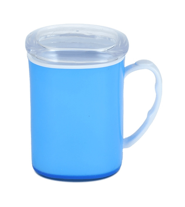 Royal Mug 400 ML With Lid White & Tr Blue