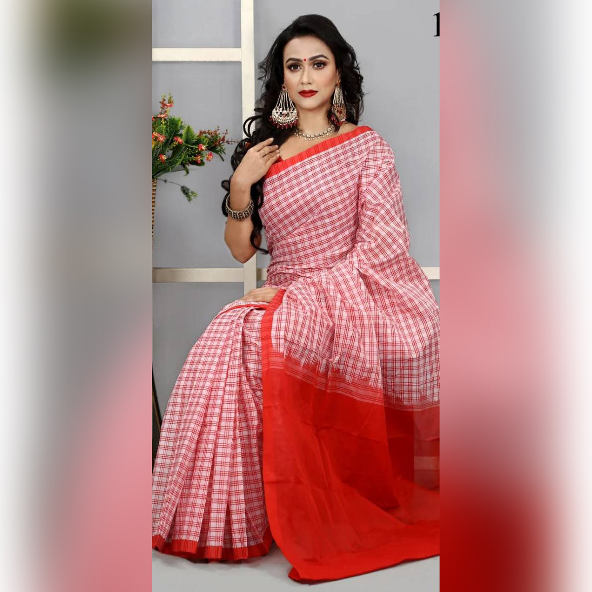 TangailNew Design Tater Gas Cotton Suti Saree for Women