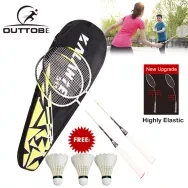 Outtobe Badminton 6PCS Badminton Racket Set Sports Fitness Rackets Professional Iron Alloy Badminton Racket Sturdy Rackets