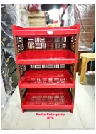 RFL 4 Step Sulov Lione Rack Two Color Red & Coffee