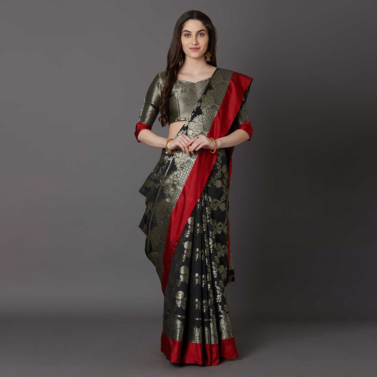 Glamour & Glorious Marvelous Gorgeous New Design High Quality Printed Silk Saree With Gorgeous Blouse Piece for Woman - 54