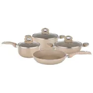 Disnie Marble Coated Induction Bottom Nonstick 7 Pcs Cookware Set