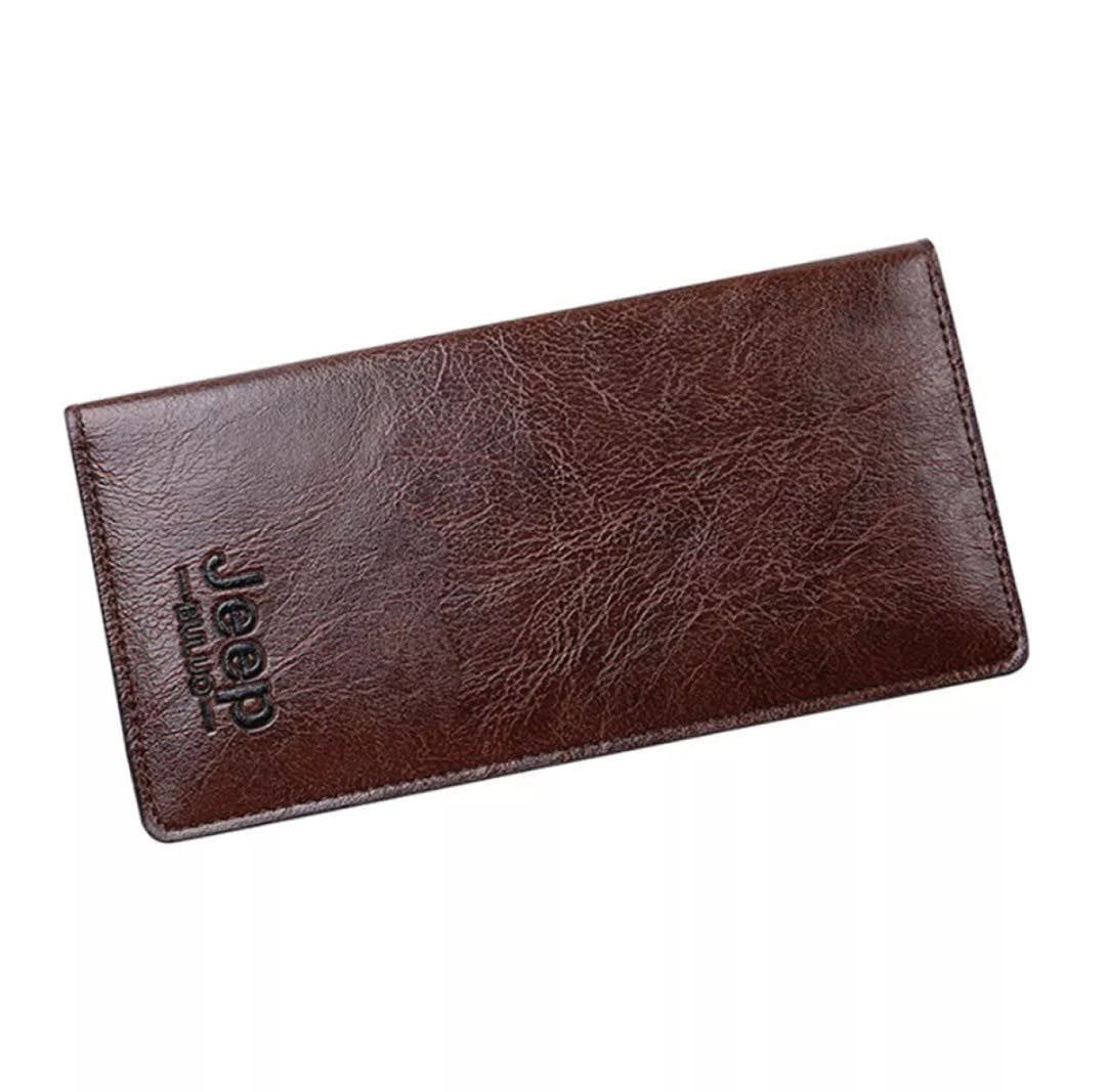 Jeep Chocolate Artificial Leather Long Wallet for Men