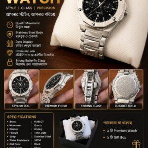 Premium Men's Quartz Stainless Steel Watch